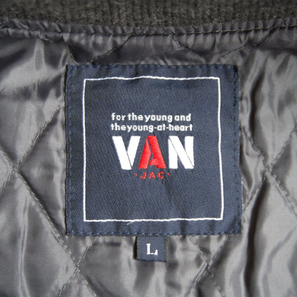 VAN JAC Wool Leather Sleeve Varsity Jacket Size L