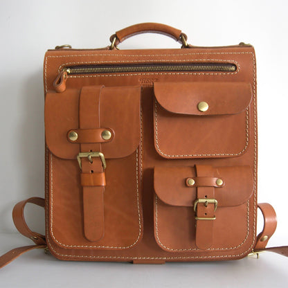 HERZ Leather 3-Way Bag 3 Front Pockets ONE Size ONE SIZE