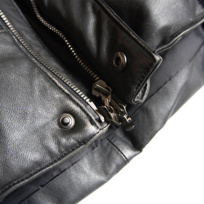 comme ca du mode men Black Horsehide Leather Down Jkt Size M
