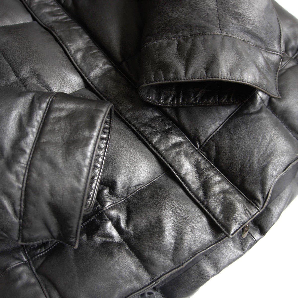 comme ca du mode men Black Horsehide Leather Down Jkt Size M