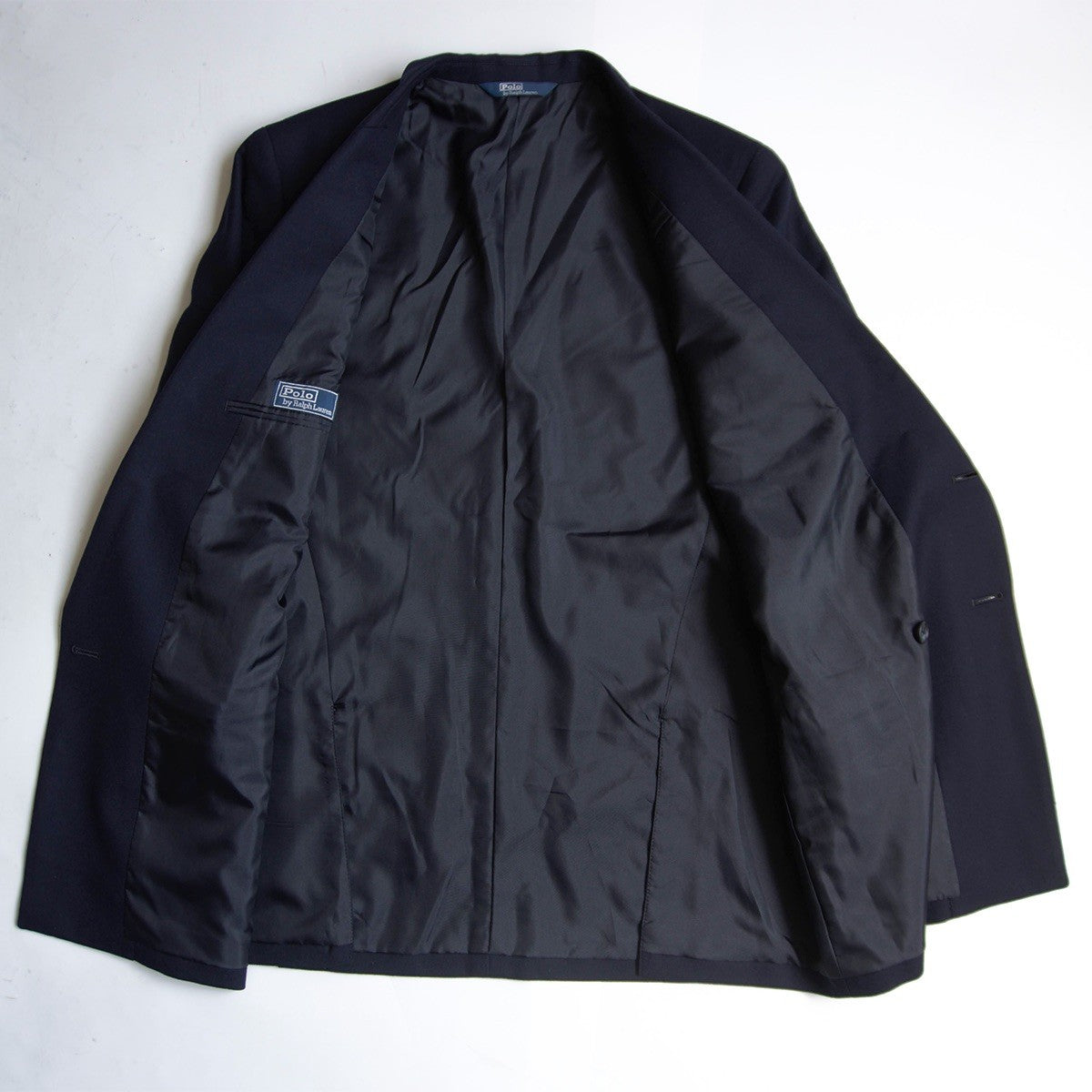 POLO RALPH LAUREN Double Breasted Navy Blazer Gold Size XXL