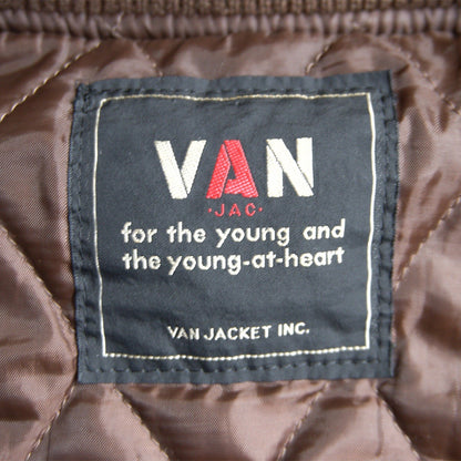 VAN JAC Leather Sleeve Varsity Jacket Size LL