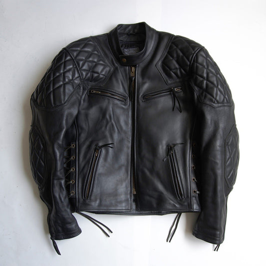 KADOYA EVO Padded Single Rider Leather Jacket Black Size LL