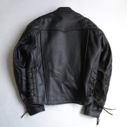 KADOYA EVO Padded Single Rider Leather Jacket Black Size LL