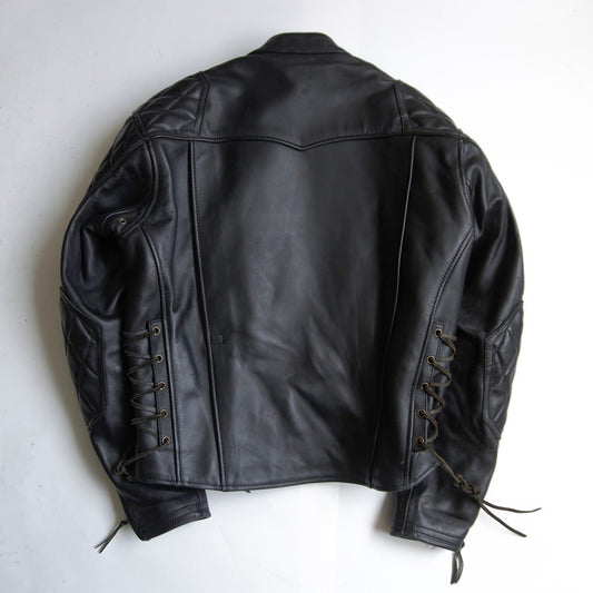 KADOYA EVO Padded Single Rider Leather Jacket Black Size LL