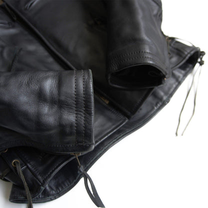 KADOYA EVO Padded Single Rider Leather Jacket Black Size LL