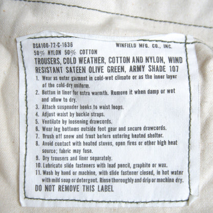 US ARMY 70s M-65 Field Cargo Pants Size MEDIUM/REGULAR