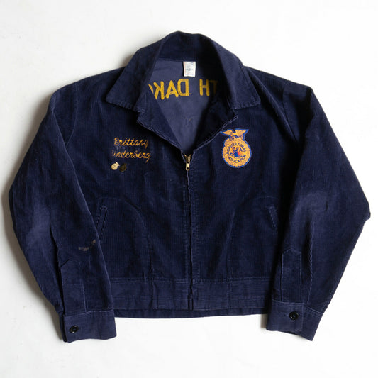 FFA Farmers Work Jacket Navy Corduroy Embroidery Size S