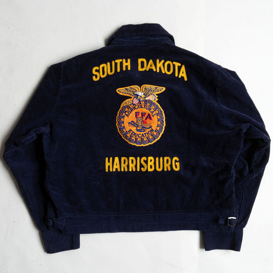 FFA Farmers Work Jacket Navy Corduroy Embroidery Size S