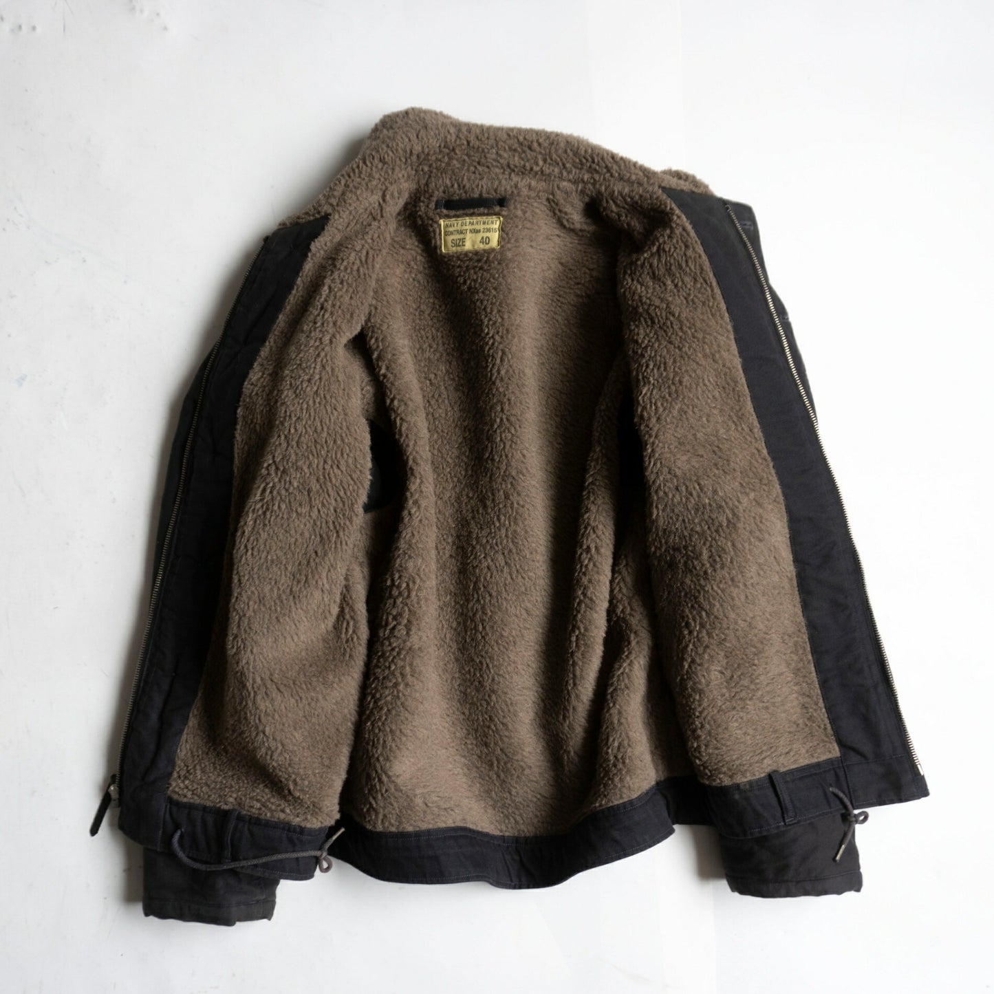 BUZZ RICKSON N-1 Deck Jacket Navy Alpaca Lining Size XXS