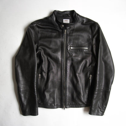 EMMETI Lamb Leather Single Rider Jacket Black Size L