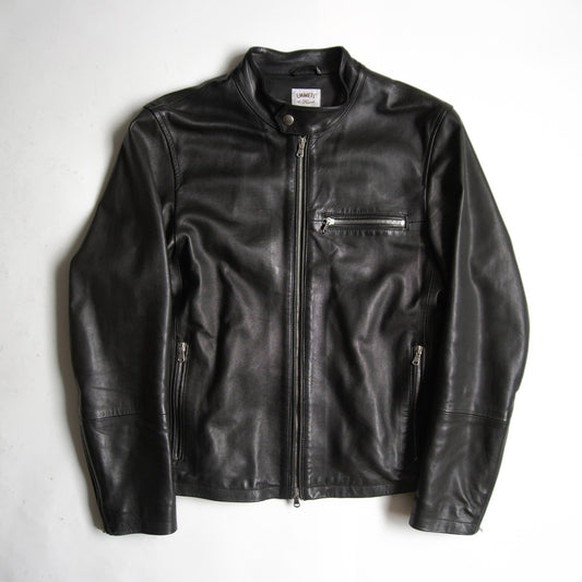 EMMETI Lamb Leather Single Rider Jacket Black Size L