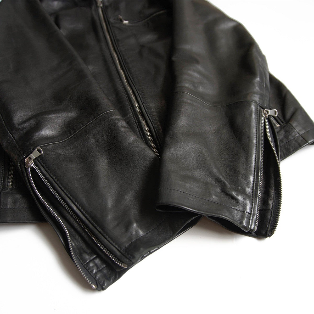 EMMETI Lamb Leather Single Rider Jacket Black Size L