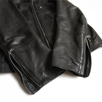 EMMETI Lamb Leather Single Rider Jacket Black Size L