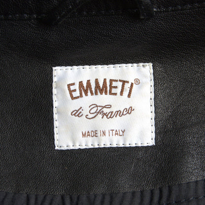 EMMETI Lamb Leather Single Rider Jacket Black Size L