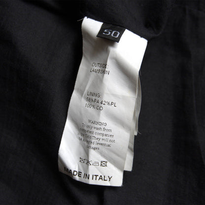 EMMETI Lamb Leather Single Rider Jacket Black Size L