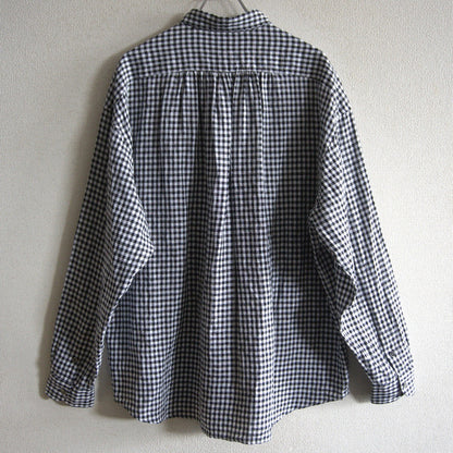PORTER CLASSIC 26SS Roll Up Linen Gingham Shirt Size L