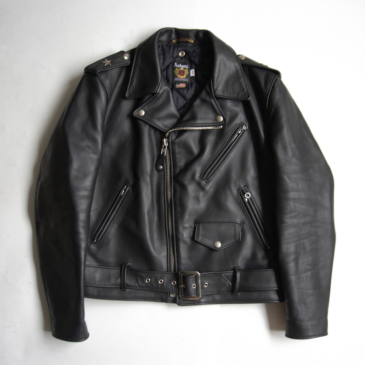 SCHOTT 613US One Star Double Riders Jkt Black Size S