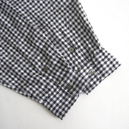 PORTER CLASSIC 26SS Roll Up Linen Gingham Shirt Size L