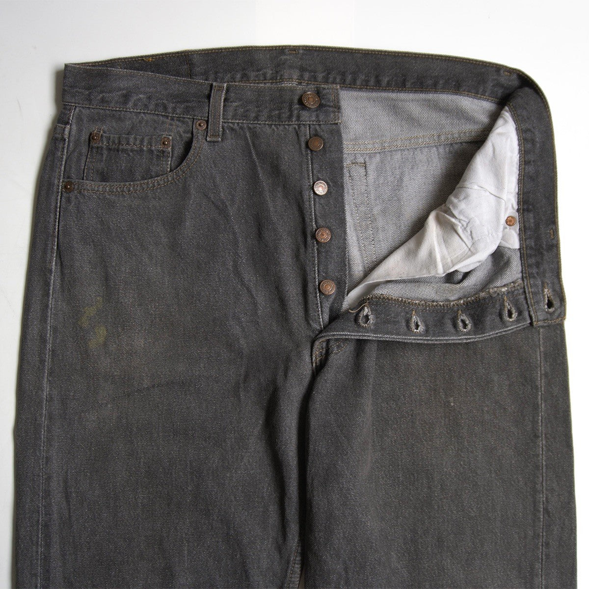 LEVI'S 90s 501 Pre-Dyed Black Denim Made in USA Size 36×34