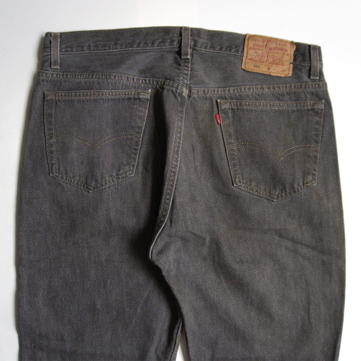 LEVI'S 90s 501 Pre-Dyed Black Denim Made in USA Size 36×34
