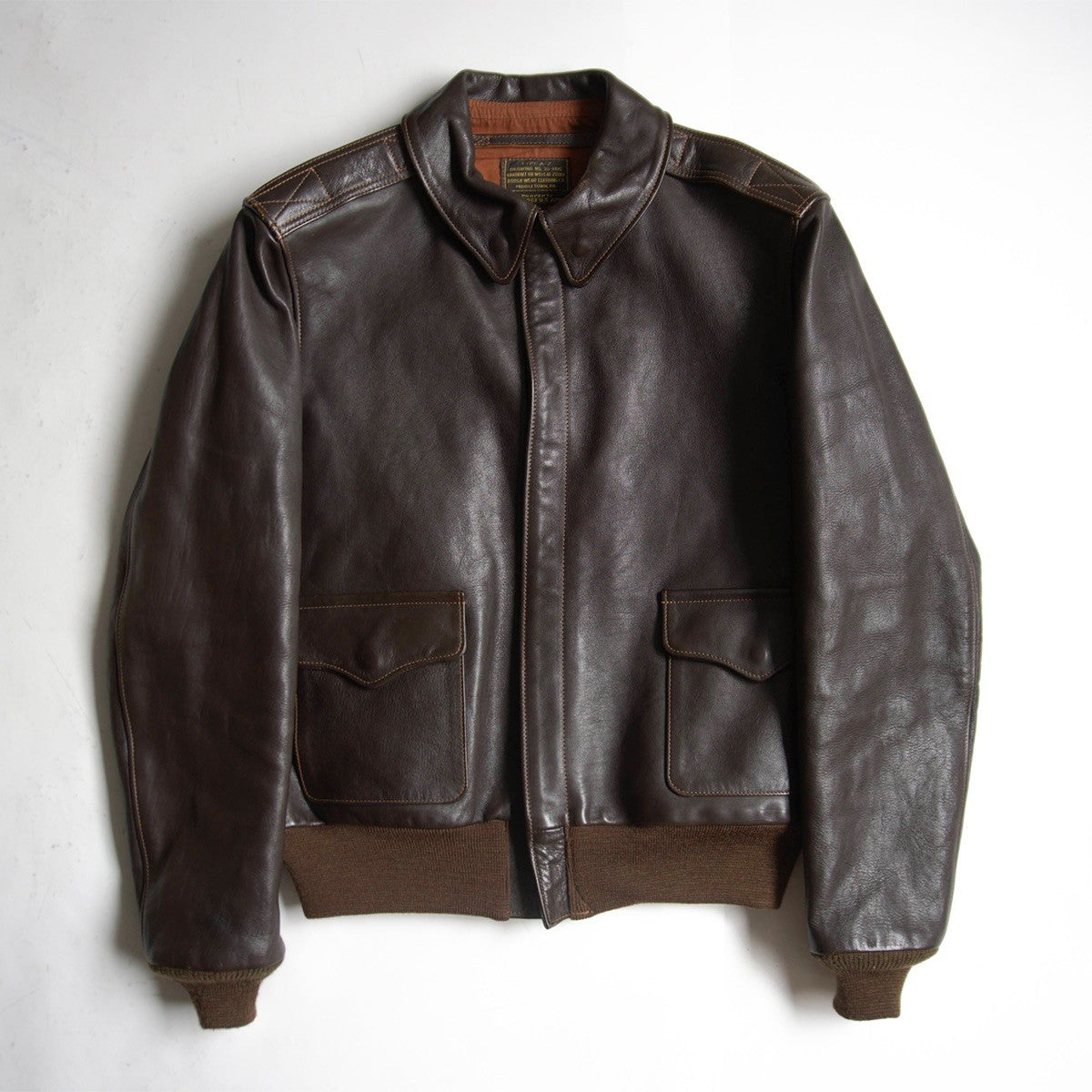 ROUGH WEAR THE FEW A-2 Horsehide Flight Jacket Size S