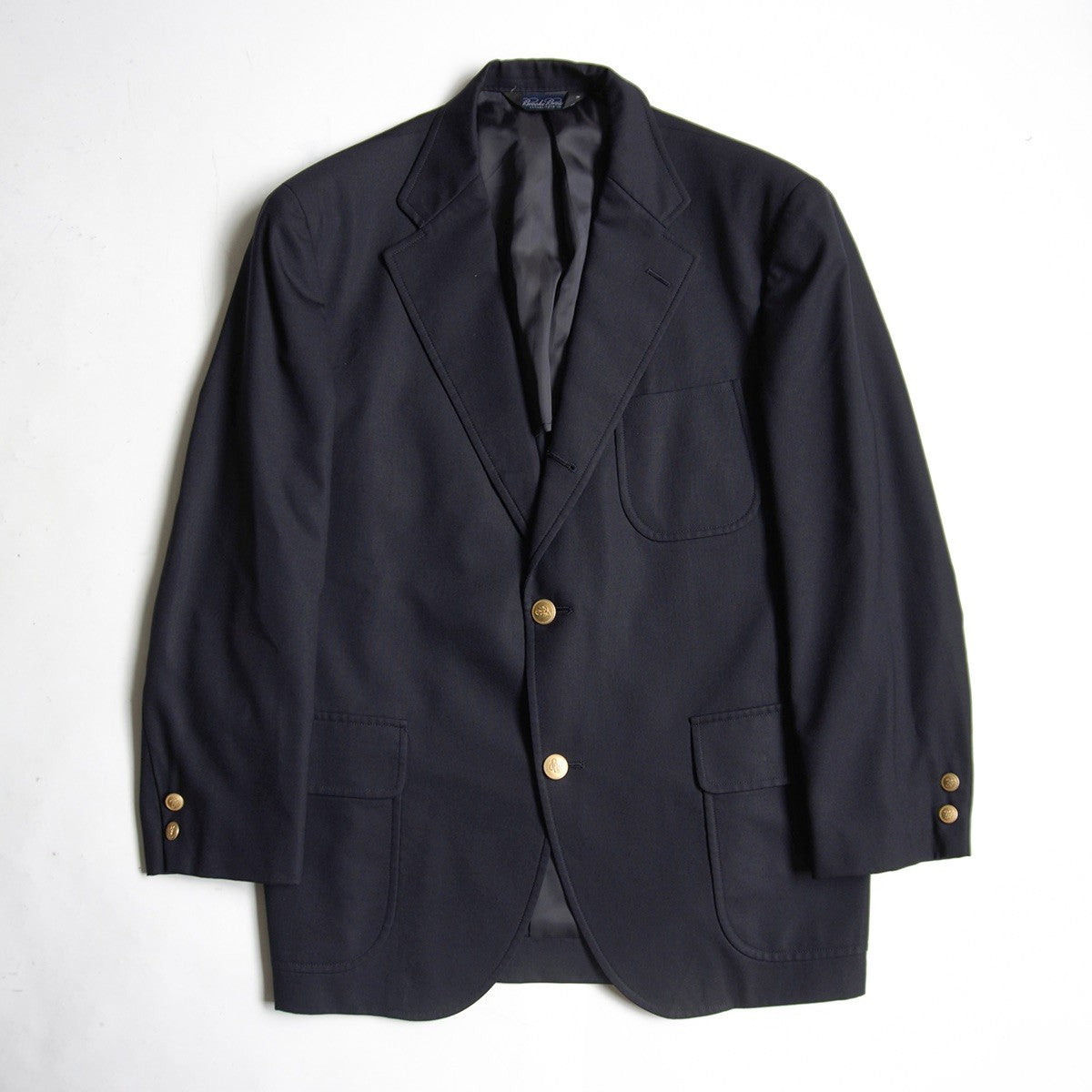BROOKS BROTHERS Navy Blazer Gold Buttons Size 40SHT