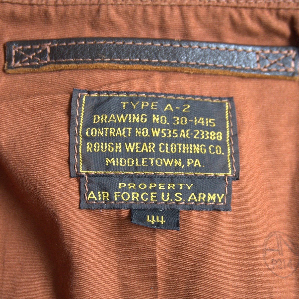 ROUGH WEAR THE FEW A-2 Horsehide Flight Jacket Size S