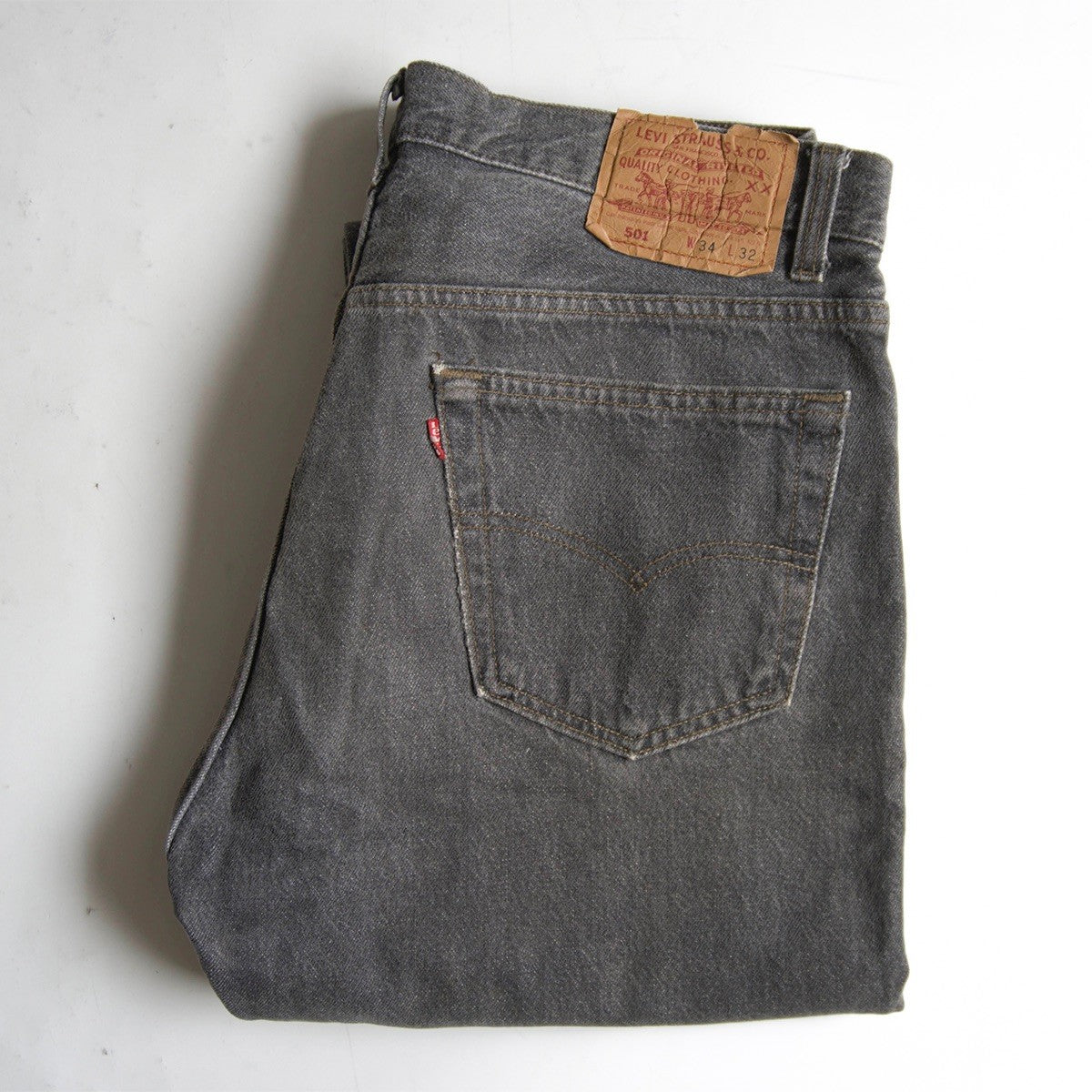 LEVI'S 90s 501 Black Denim Pants USA Made Size 34×32