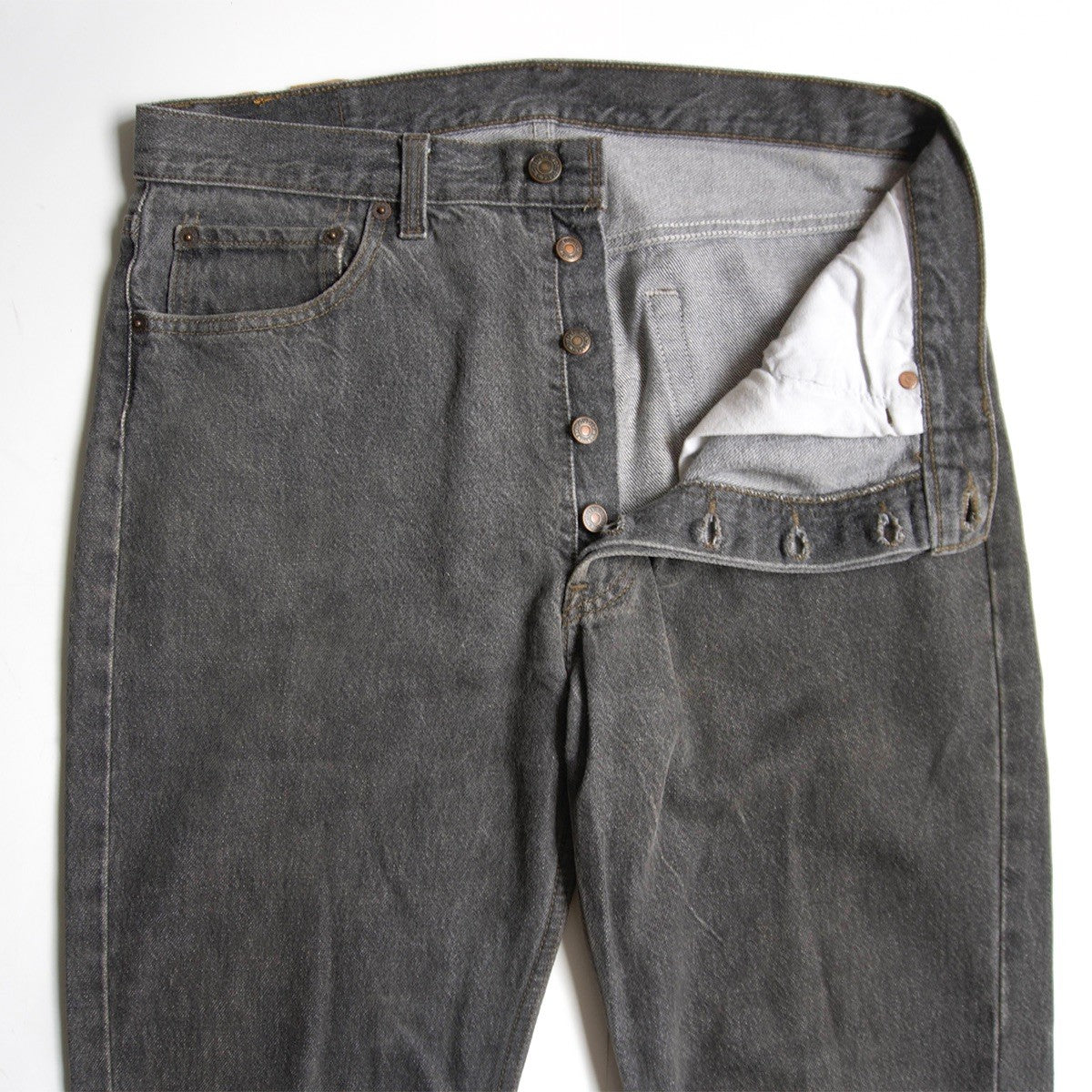 LEVI'S 90s 501 Black Denim Pants USA Made Size 34×32