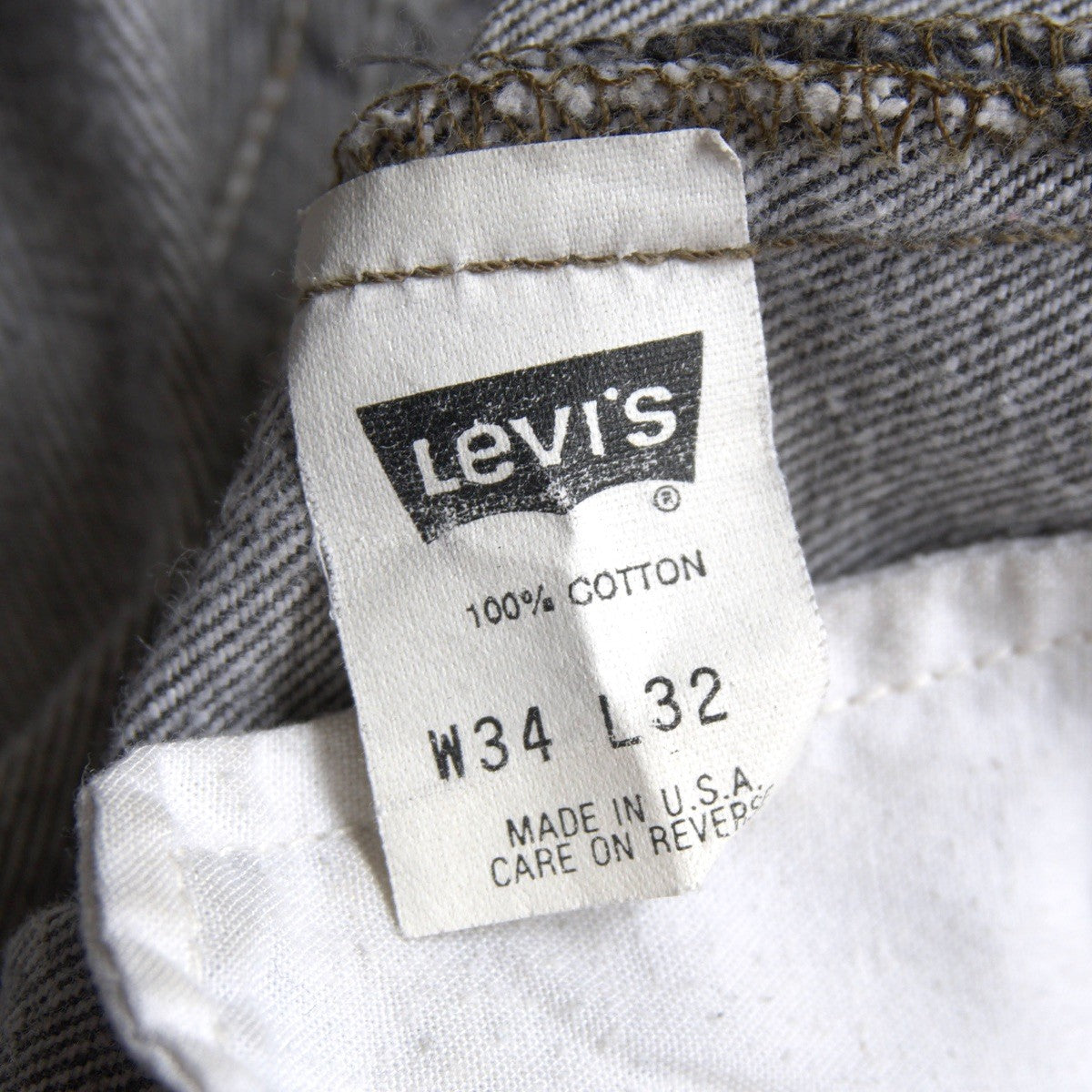 LEVI'S 90s 501 Black Denim Pants USA Made Size 34×32