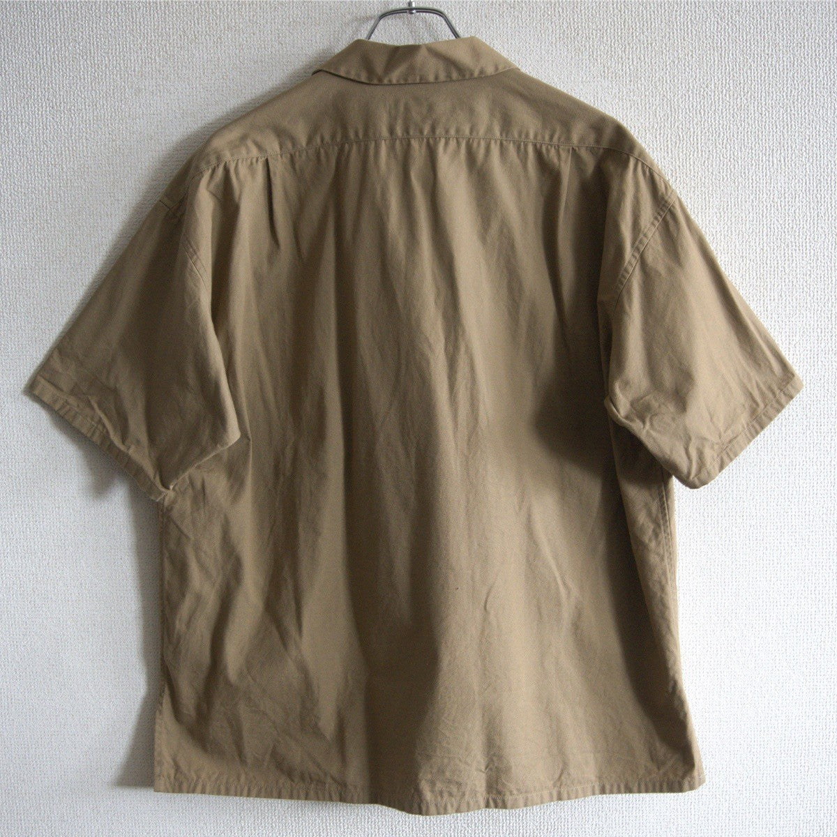 NIGEL CABOURN Cotton Twill Open Collar Military Shirt Size M