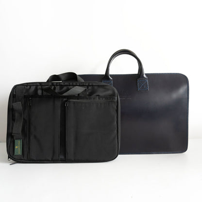 GLENROYAL Bridle Leather Briefcase Navy Size ONE SIZE