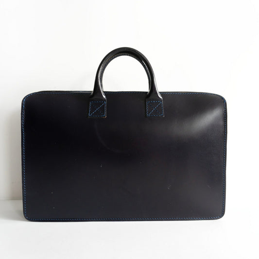 GLENROYAL Bridle Leather Briefcase Navy Size ONE SIZE