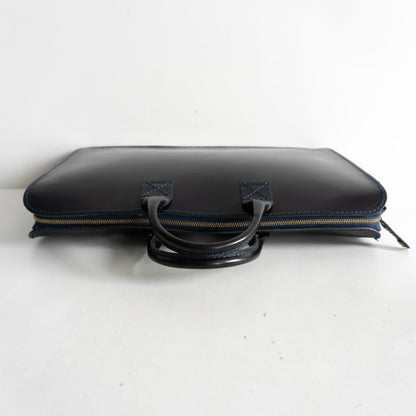 GLENROYAL Bridle Leather Briefcase Navy Size ONE SIZE