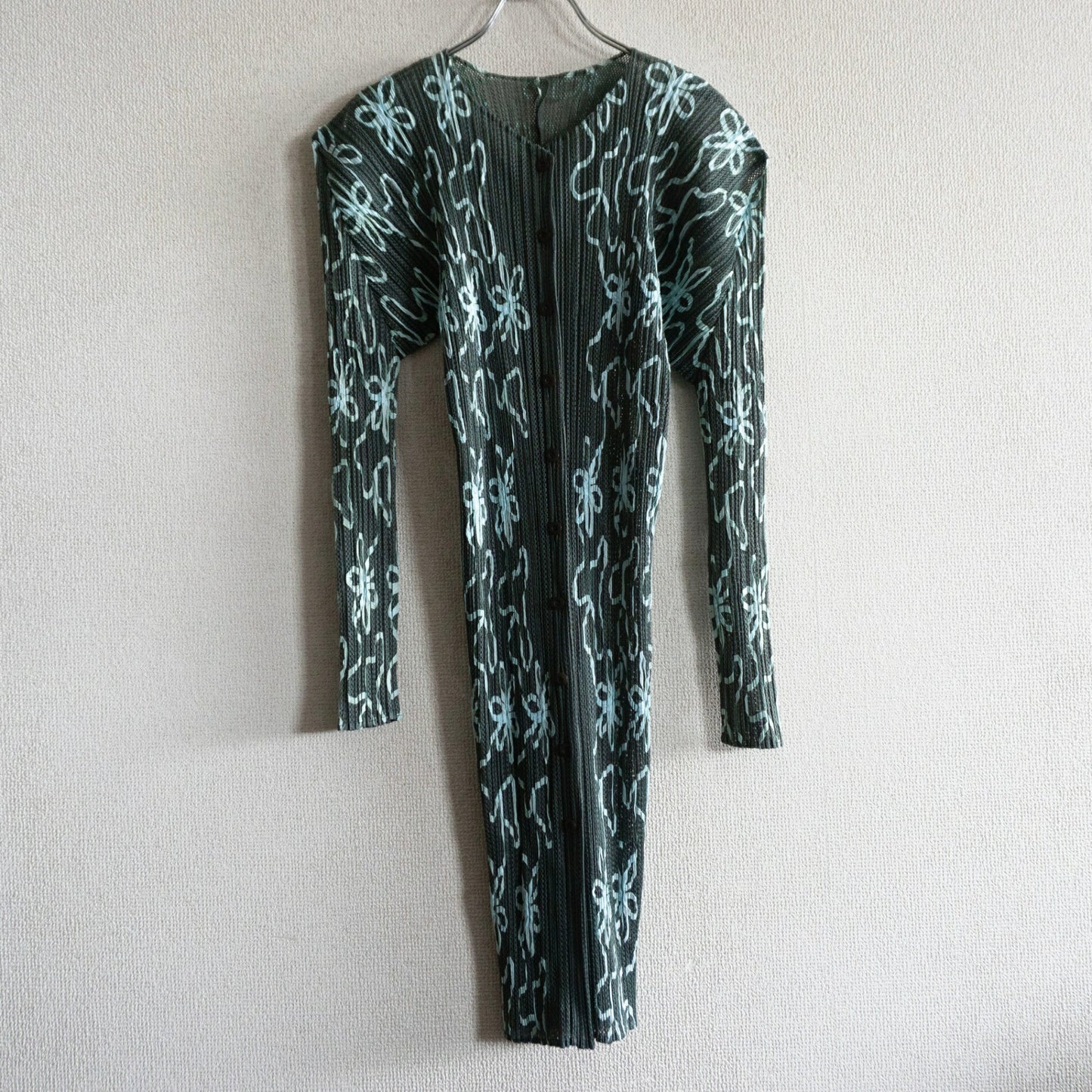 PLEATS PLEASE Issey Miyake Pleated Long Cardigan Size L