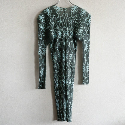 PLEATS PLEASE Issey Miyake Pleated Long Cardigan Size L