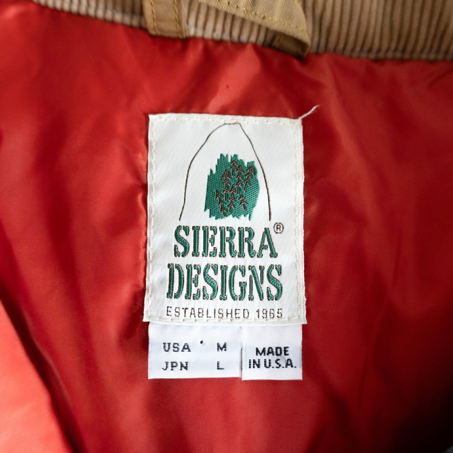 Sierra Designs USA 60/40 Padded Panamint Jacket Tan Size L