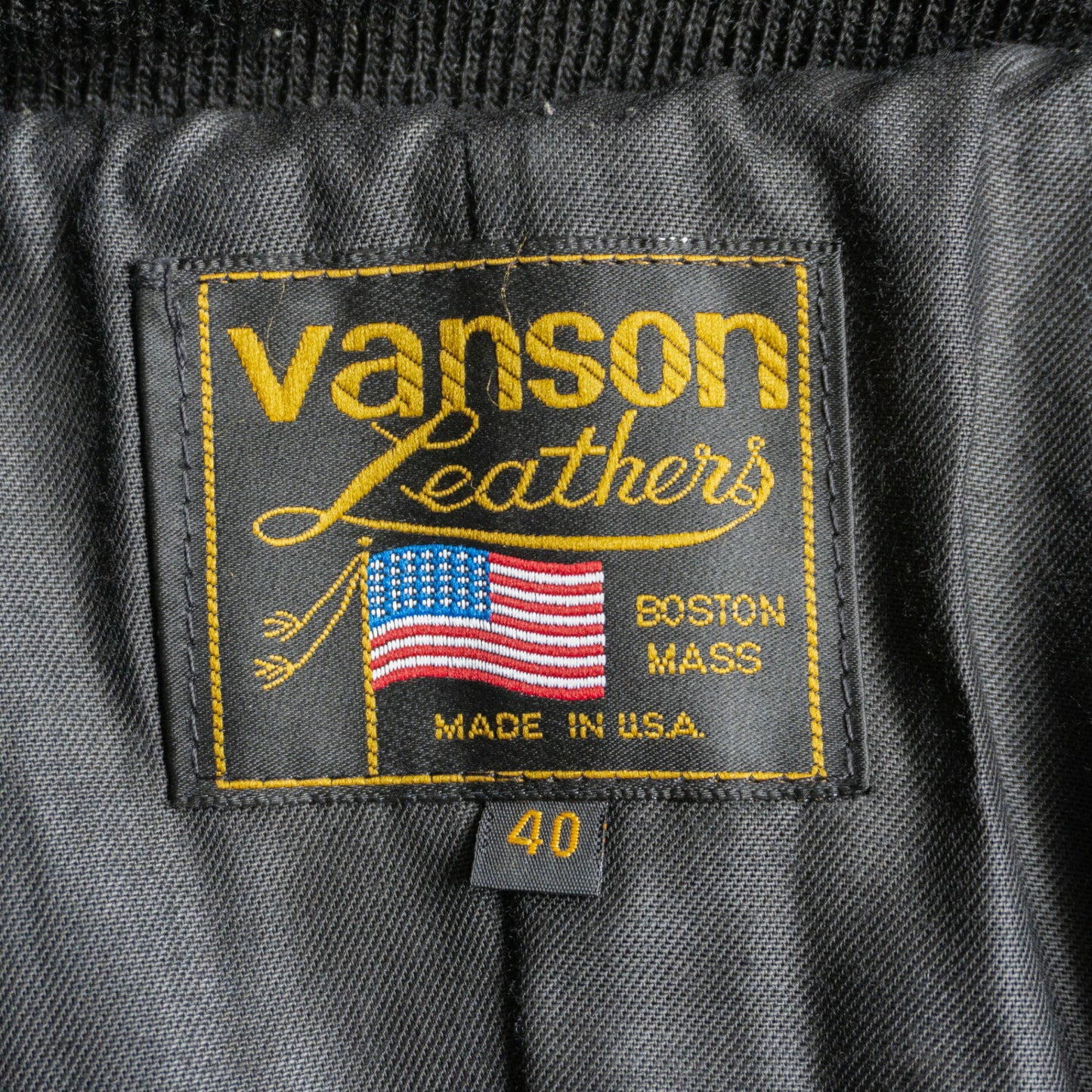 VANSON TJV USA All Leather Varsity Jacket Gray/Navy Size XXS