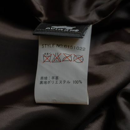 AVIREX A-2 Lamb Leather Flight Jacket Brown Size L