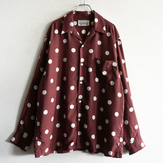 WACKO MARIA Dots Open Collar Shirt Size L