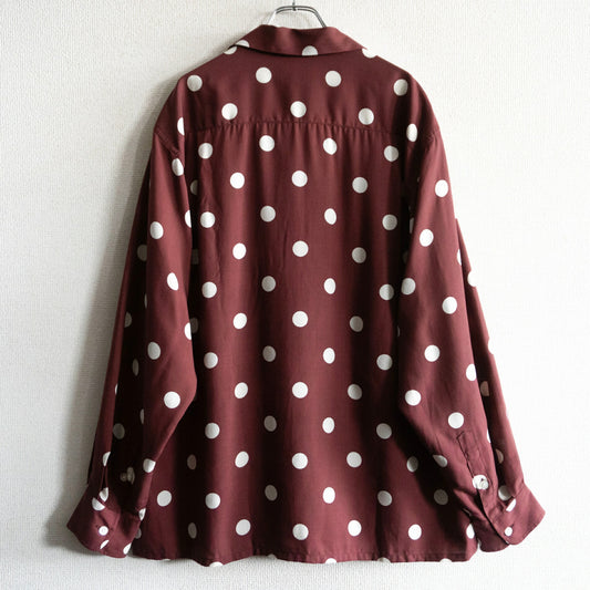 WACKO MARIA Dots Open Collar Shirt Size L