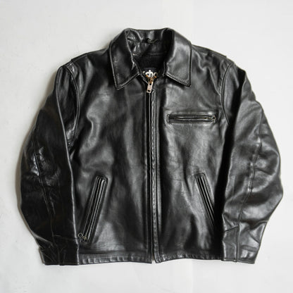 SCHOTT AT101 Collared Single Leather Riders Jacket Size XXS
