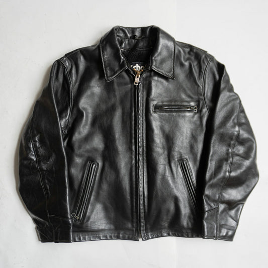 SCHOTT AT101 Collared Single Leather Riders Jacket Size XXS