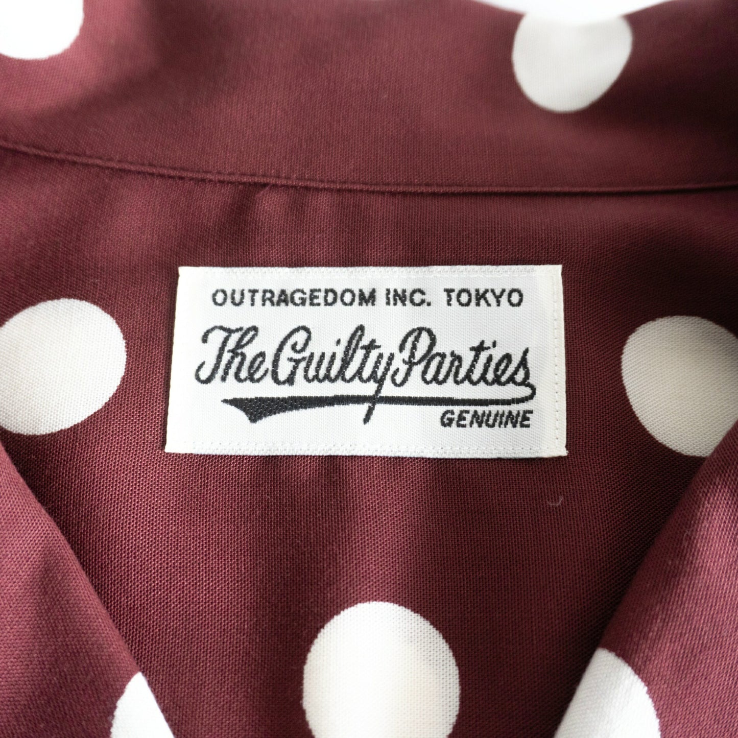 WACKO MARIA Dots Open Collar Shirt Size L