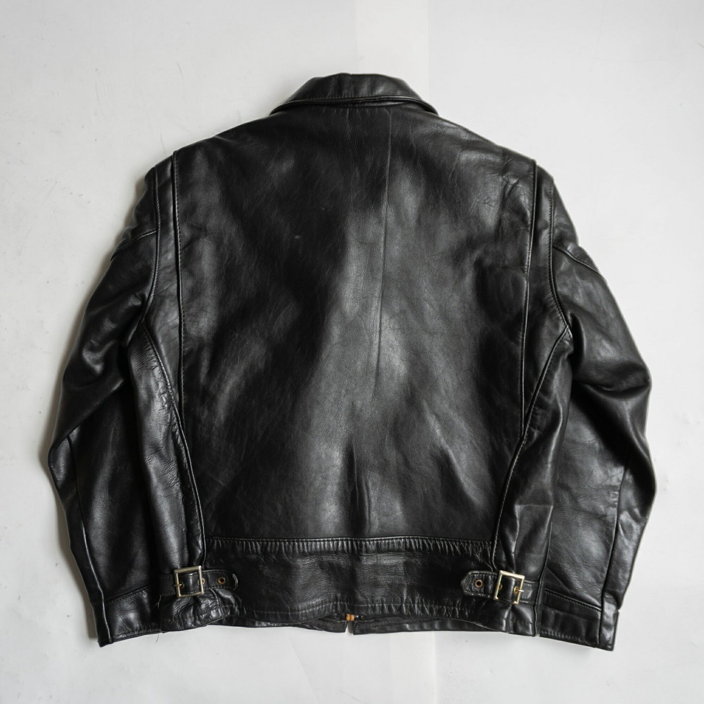 SCHOTT AT101 Collared Single Leather Riders Jacket Size XXS
