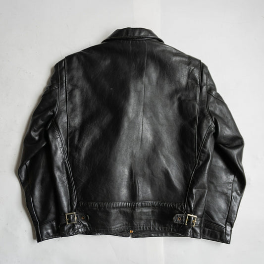 SCHOTT AT101 Collared Single Leather Riders Jacket Size XXS