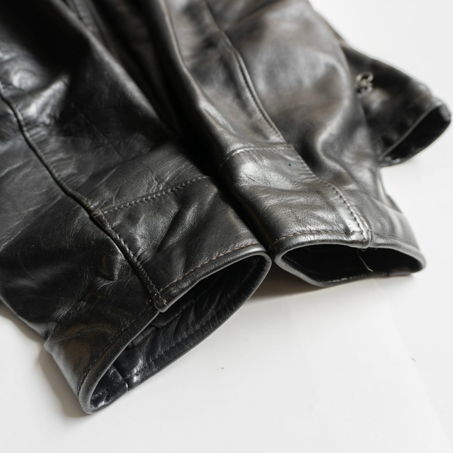 SCHOTT AT101 Collared Single Leather Riders Jacket Size XXS