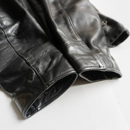 SCHOTT AT101 Collared Single Leather Riders Jacket Size XXS