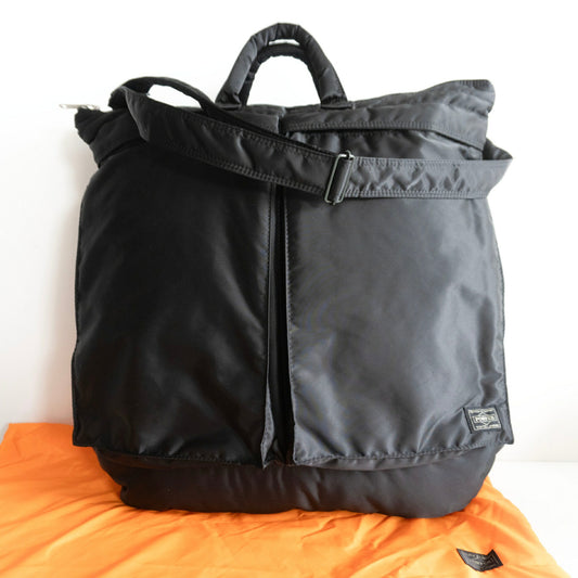 PORTER TANKER Nylon 2-Way Helmet Bag Black Size ONE SIZE